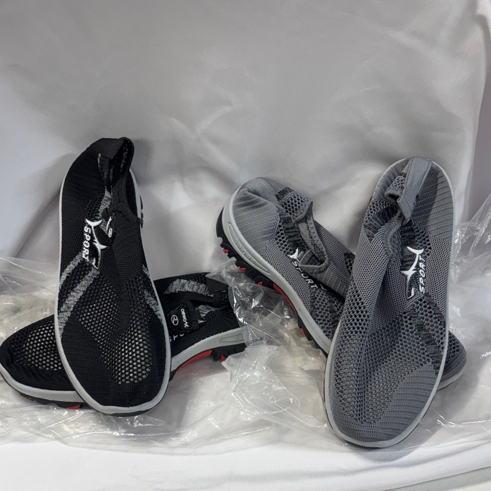 Sport Black and Gray Mesh Water Shoes